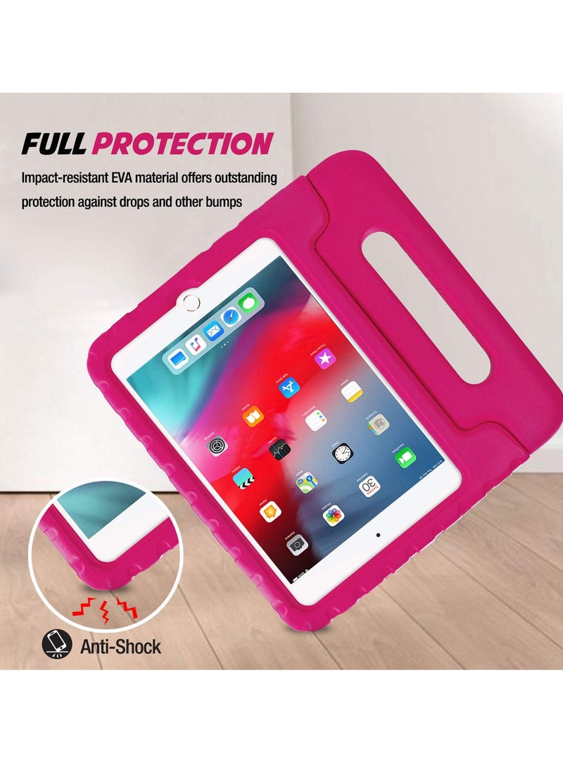 Procases Kids Case For Ipad Mini 5 2019 Mini 4 2015 Shockproof Convertible Handle Stand Cover Lightweight Kids Friendly Super Protective Case For Ipad Mini 5Th Gen 2019 Ipad Mini 4 Magenta - Image 3