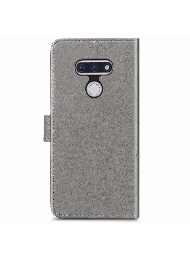 S-TOP Case For LG Style3 L-41A Four-leaf Clasp Embossed Buckle Mobile Phone Protection Leather Case with Lanyard & Card Slot & Wallet & Bracket Function - Image 3