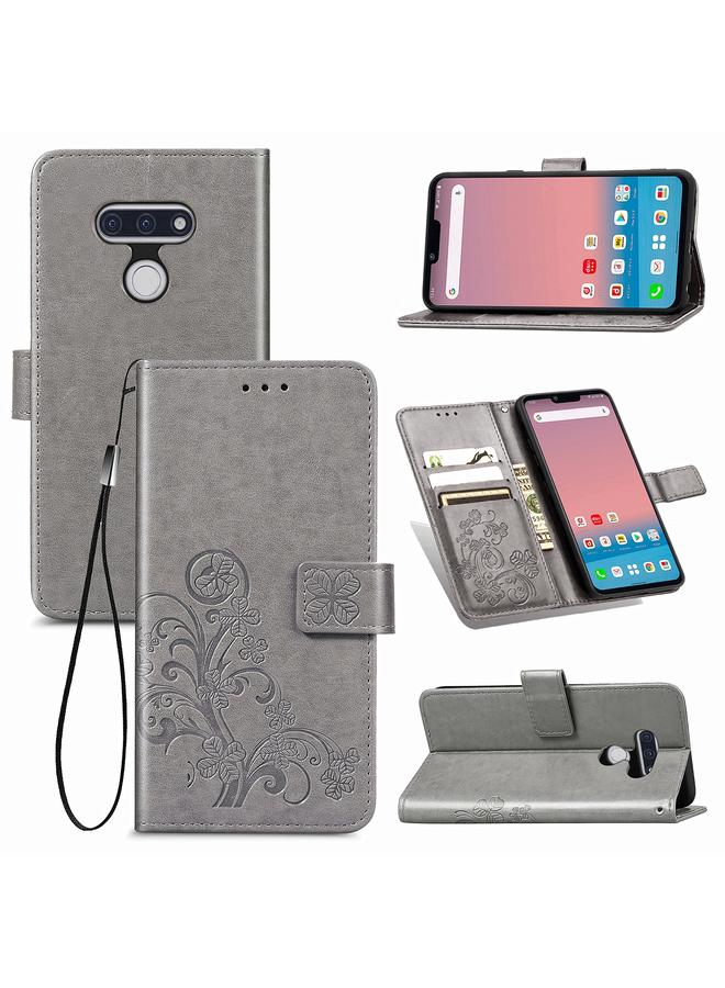 S-TOP Case For LG Style3 L-41A Four-leaf Clasp Embossed Buckle Mobile Phone Protection Leather Case with Lanyard & Card Slot & Wallet & Bracket Function - Image 1