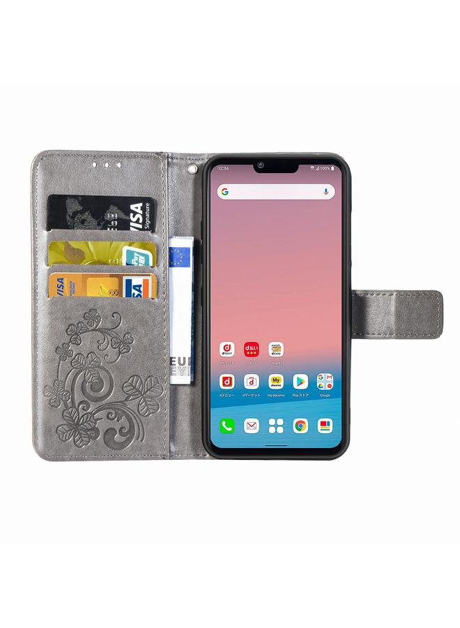 S-TOP Case For LG Style3 L-41A Four-leaf Clasp Embossed Buckle Mobile Phone Protection Leather Case with Lanyard & Card Slot & Wallet & Bracket Function - Image 4