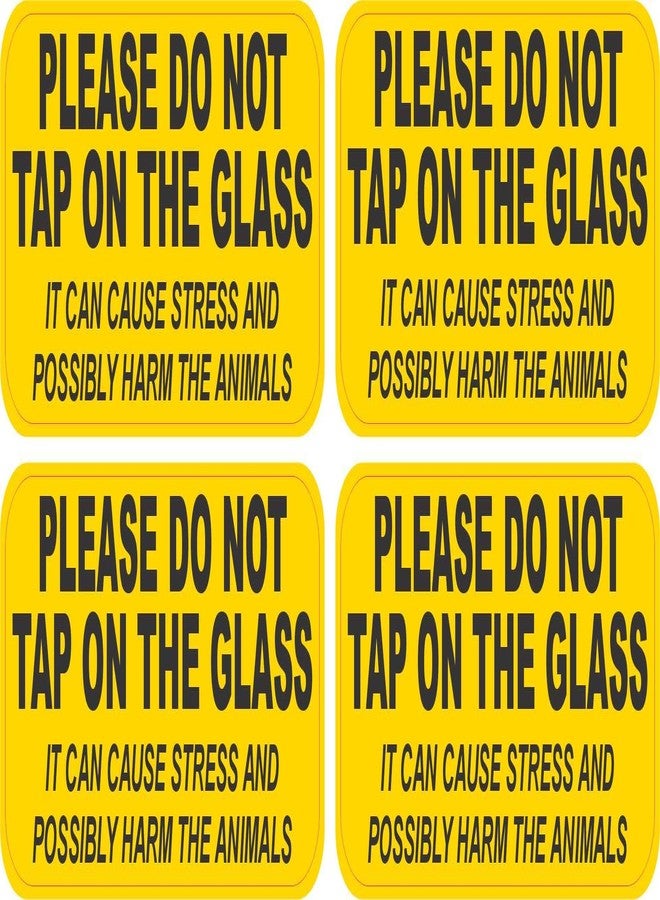 StickerTalk Do Not Tap On The Glass Stickers, 1 Sheet of 4 Stickers, Each 3 inches by 1.5 inches