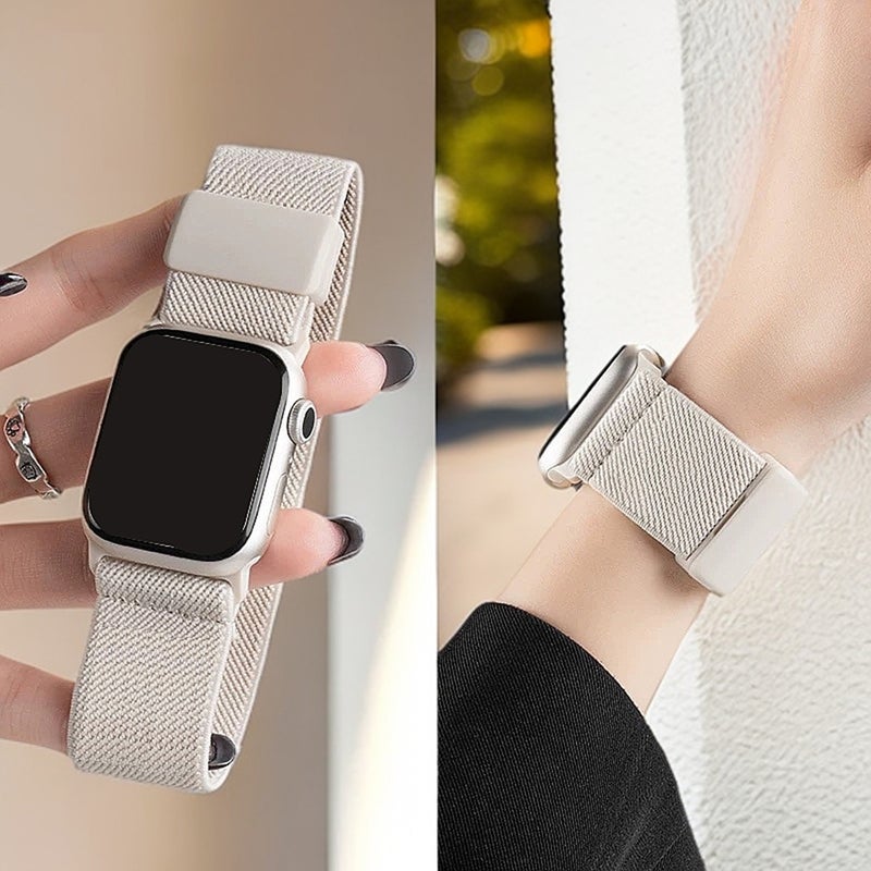 Nylon Elastic Magnetic Strap for Apple Watch S10 - Image 1