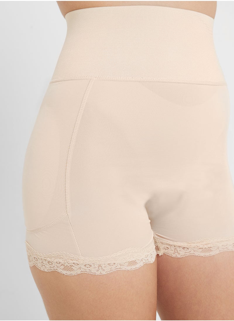 Ginger Sculpt High-Waisted Mid Thigh Shorts  - Image 3