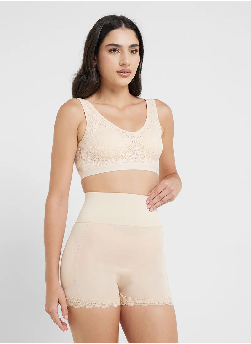 جينجر Sculpt High-Waisted Mid Thigh Shorts