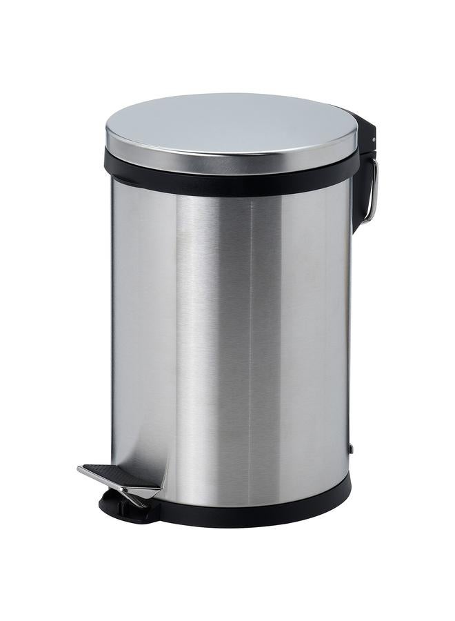 زبون سلة المهملات بدواسة، من الفولاذ المقاوم للصدأ، سعة 12 لتر - Image 1