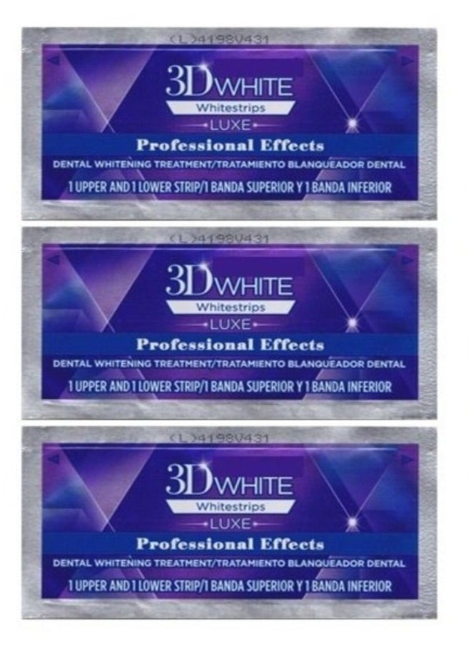 Crest CREST 3D White Professional Effects Whitestrips Teeth Whitening Strips, 3 Treatments 