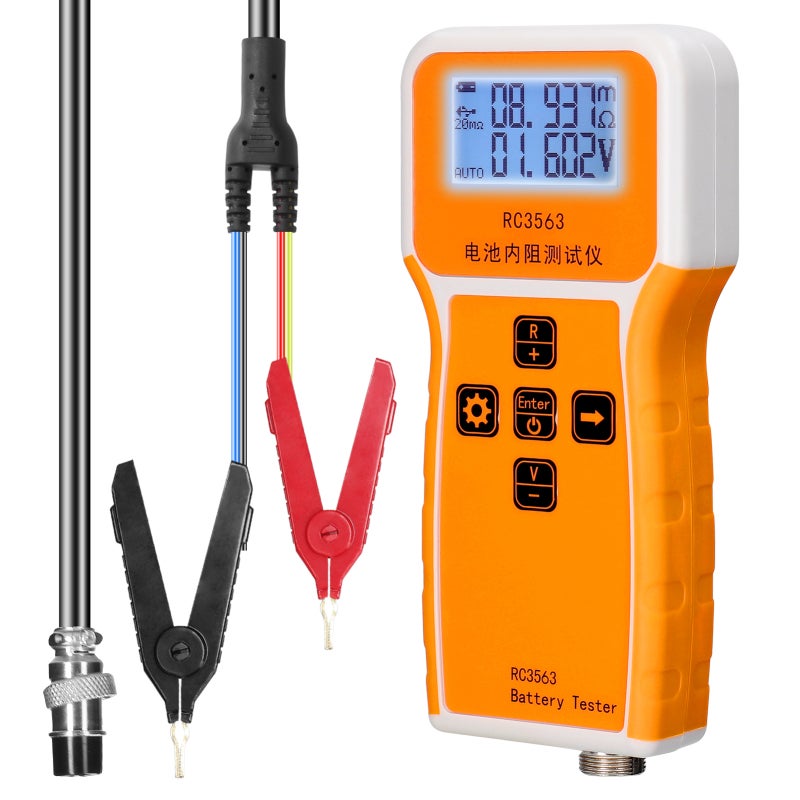 Handheld Battery Internal Resistance Voltage Tester: 200Ω 100V 1000mAh Lithium Battery Multi-Functional High-Precision - Portable LCD Display Intelligent Control for Battery Production Maintenance Sci - Image 1