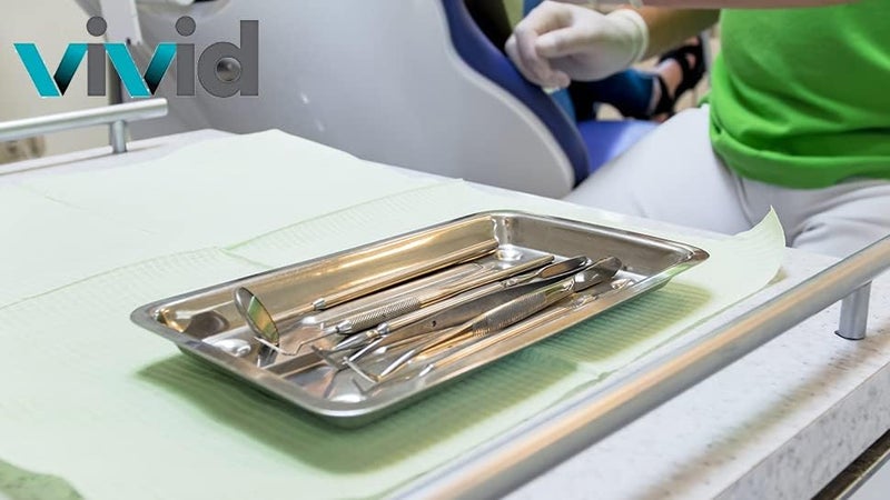 Vivid Dental Tray Covers Paper - Size B Tray 8.5"x12.25" Premium Tray Paper Also Great for Beauty Tray, Pack of 1000, by (Green) - Image 3