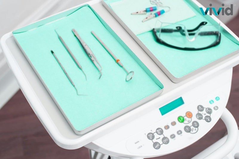 Vivid Dental Tray Covers Paper - Size B Tray 8.5"x12.25" Premium Tray Paper Also Great for Beauty Tray, Pack of 1000, by (Green) - Image 2