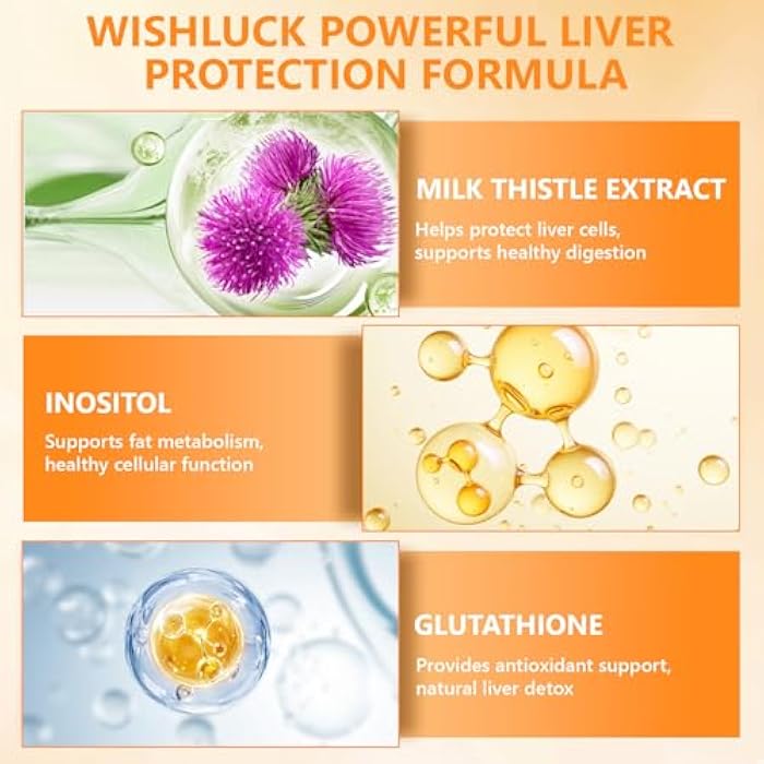 Liver Cleanse Detox for Women: Milk Thistle with Dandelion for Liver Support, Inositol & Glutathione for Antioxidant Metabolic Health Non-GMO 60 Capsules - Image 5