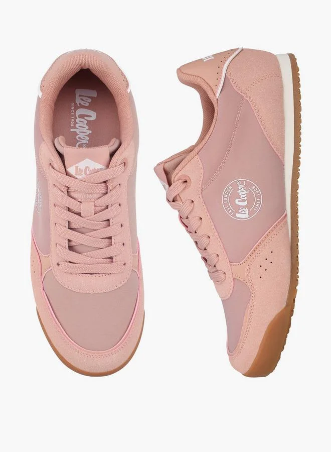 Women Logo Print Lace-Up Ankle Sneakers