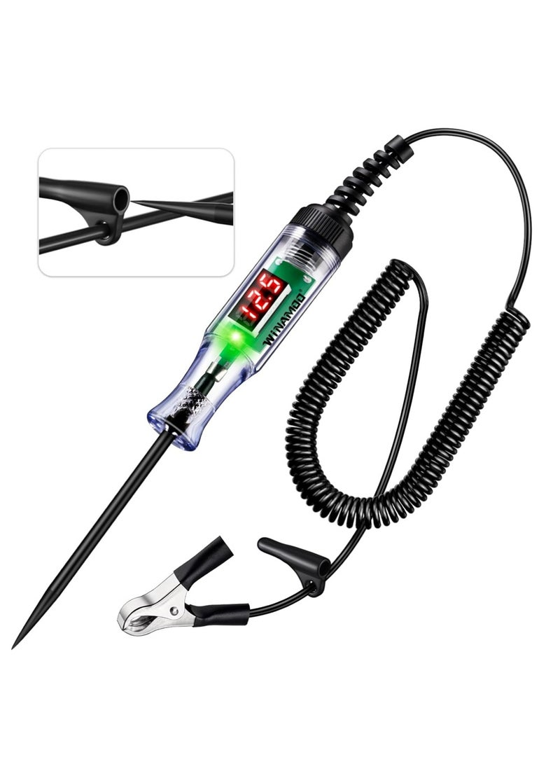 YOUGE Automotive Test Light with 3-48V LED Digital Voltage Display, Auto Circuit Tester with Voltmeter & Dual Color Polarity Indicate, Electric Test Pen w/Stainless Probe for Car/Truck/SUV Checker - Image 1