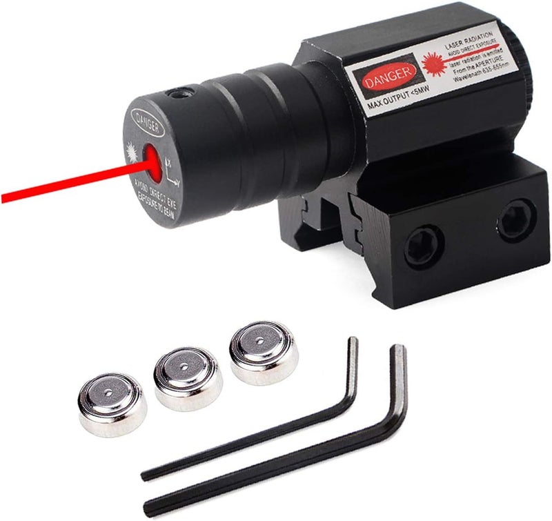 MOSANDON Compact Tactical Red/Green Beam Laser Sight,Laser Dot Sight Scope for Rifles Pistols Handguns fits Standard 20mm/11mm Picatinny Rail Mount - Image 1