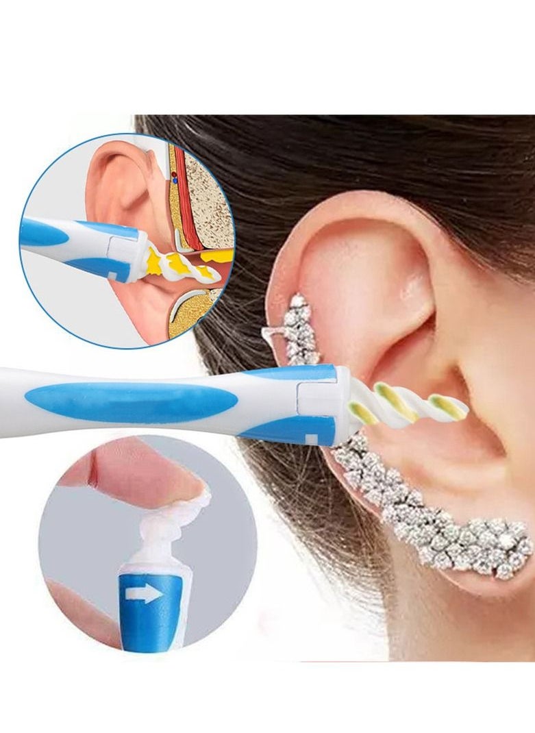 Smart Swab - 16 Tips Smart Swab Spiral Ear Swab Wax Cleaner Removal Soft Safety Intelligent Multifunctional Easy Scoop Ear Cleaning Device - Image 1