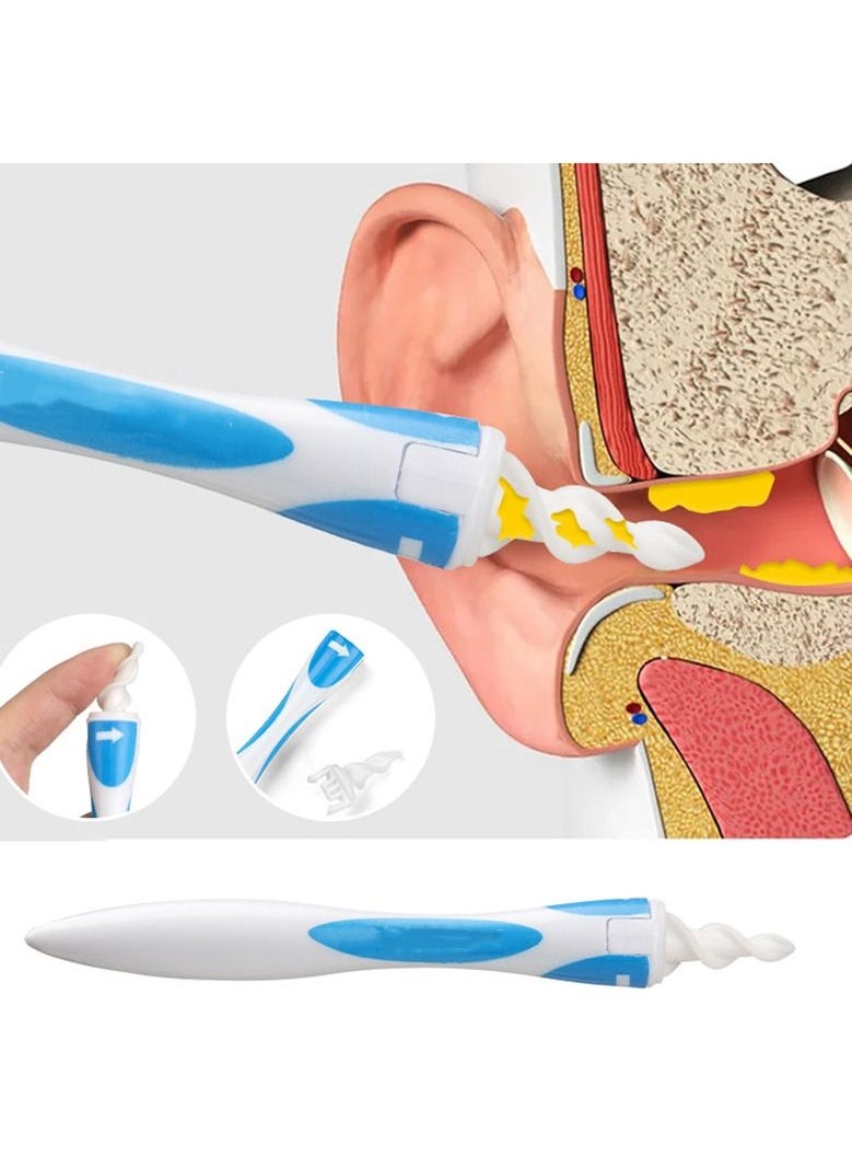 Smart Swab - 16 Tips Smart Swab Spiral Ear Swab Wax Cleaner Removal Soft Safety Intelligent Multifunctional Easy Scoop Ear Cleaning Device - Image 1
