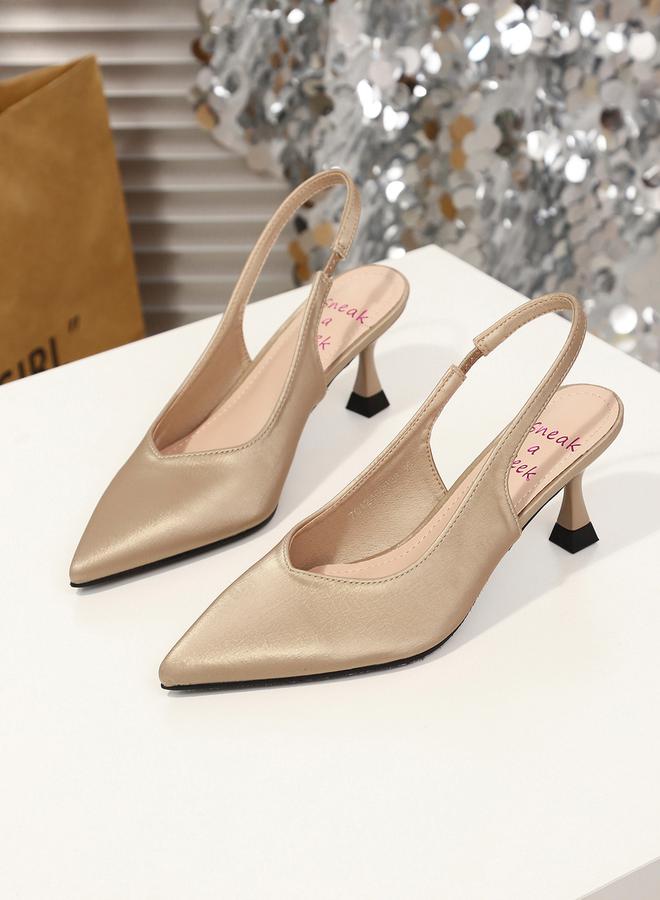 سنيك ايه بيك حذاء بامب بكعب قطة ومقدمة مدببة - Image 5