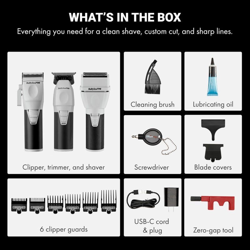 Babylisspro Corefx Clipper  Trimmer  And Double Foil Shaver Prepack - Image 4