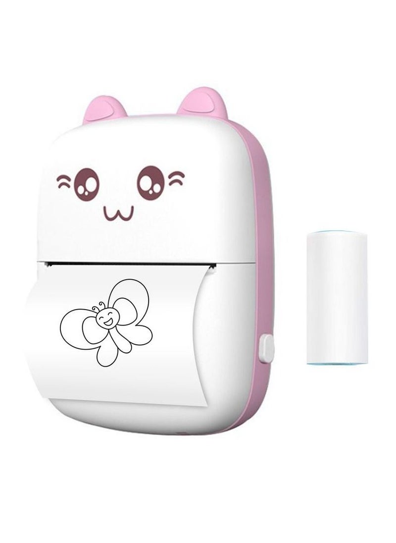 Generic - Pocket Mini Printer, Portable Bluetooth Thermal Printer for IOS Android Smartphone, Mobile Wireless Label Receipt Sticker Photo List Notes Inkless Smart Printing Gift - Image 1