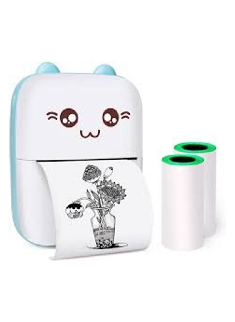 Generic - Pocket Mini Printer, Portable Bluetooth Thermal Printer for IOS Android Smartphone, Mobile Wireless Label Receipt Sticker Photo List Notes Inkless Smart Printing Gift - Image 1