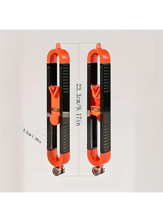 Orange Black Locking Contour Gauge For Woodworking Tile And Glass Measurement Irregular Shape Duplicator With Adjustable Knob Plastic Material - Image 4