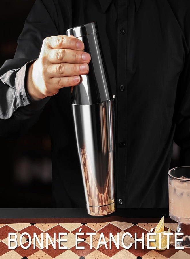 WOTOR Boston Cocktail Shaker Set, 18 oz & 28 oz Stainless Steel Weighted Shaker Tins, Metal Martini Shaker Drink Mixer for Bartending, professional Bar Tools for Bartender - Image 2