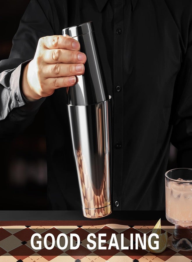 WOTOR Boston Cocktail Shaker Set, 18 oz & 28 oz Stainless Steel Weighted Shaker Tins, Metal Martini Shaker Drink Mixer for Bartending, professional Bar Tools for Bartender - Image 5