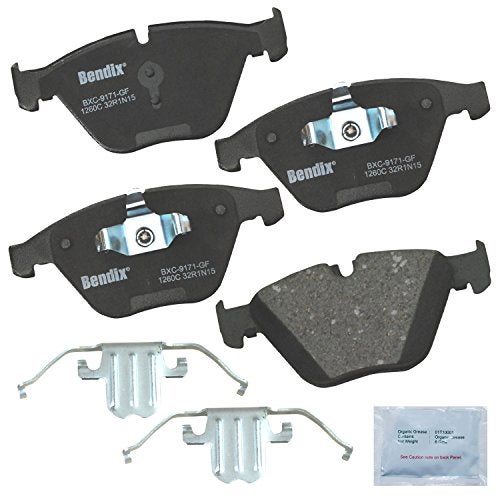 Bendix Priority1 CFC1260C Ceramic Front Brake Pads for BMW 323i 2009-2008, 328i 2011-2007, 328i 2013, 328i xDrive 2011-2010, 328xi 2008, X1 2015-2012 - Image 1