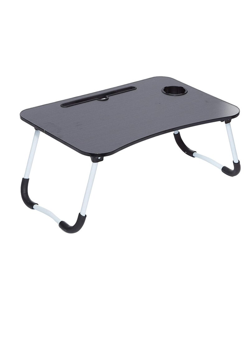 ENMAC طاولة لابتوب قابلة للطي باللون الأسود/الفضي 60 × 27 سم - Image 1