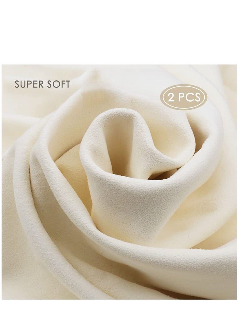 الأزرق جي دبليو 2 Pack Chamois Leather for Car,Car Shammy Cloth 60 x 40 cm Large Absorbent Car Drying Towel Natural Super Washing Window Glass Mirrors - Image 2