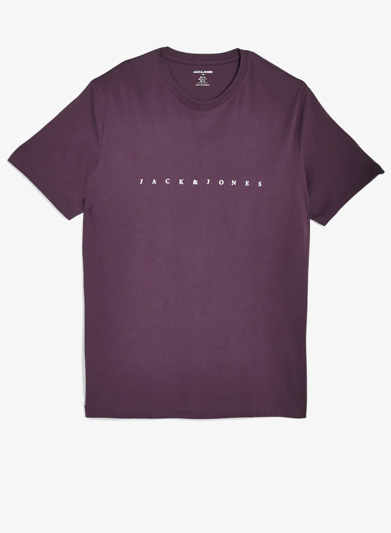JACK & JONES Plus Size Logo Crew Neck T-Shirt