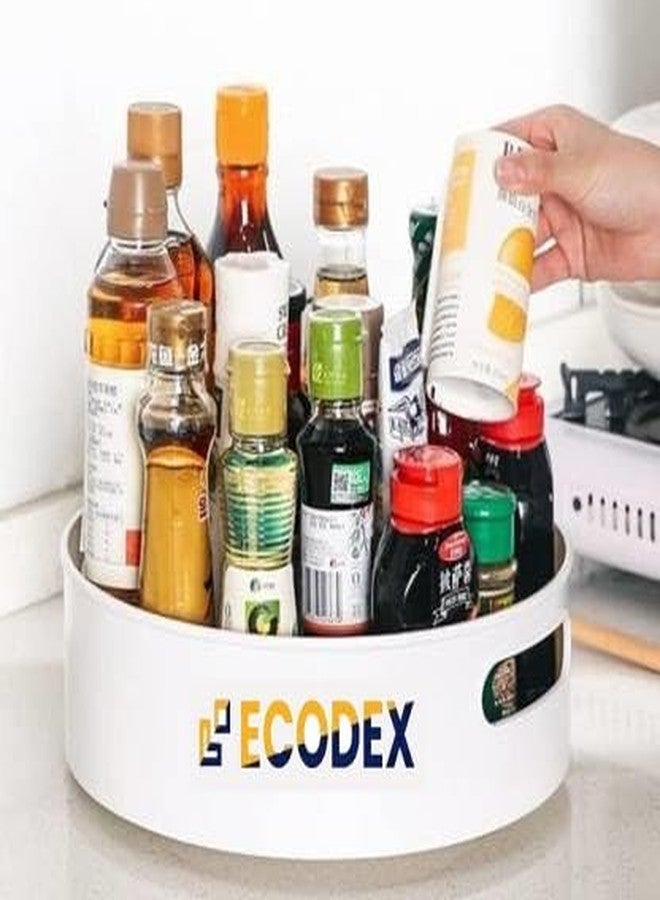 ECODEX 360° Rotating Kitchen Organizer Tray Lazy Susan Rack Multi-Purpose Kitchen Storage Revolving Tray Cosmetic Organizer Rotating Tray Lazy Susan for Kitchen Cabinet Spice Rack - Image 1