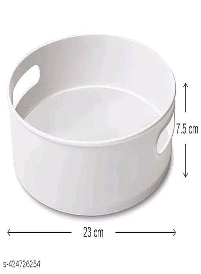 ECODEX 360° Rotating Kitchen Organizer Tray Lazy Susan Rack Multi-Purpose Kitchen Storage Revolving Tray Cosmetic Organizer Rotating Tray Lazy Susan for Kitchen Cabinet Spice Rack - Image 5