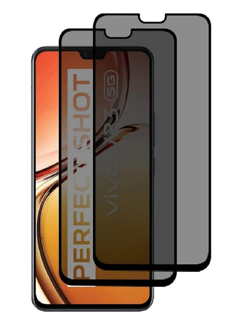 we3 2 Pieces Tempered Glass Screen Protector Anti-Spy Privacy Designed For vivo V23 5G Full Screen Coverage And Bubble Free  - Image 1