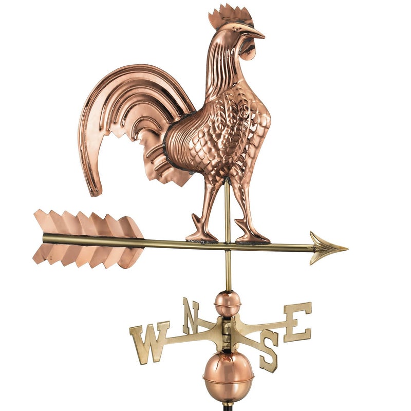 Good Directions Rooster Weathervane, Pure Copper, Polished Finish, 25-Inch - Image 4
