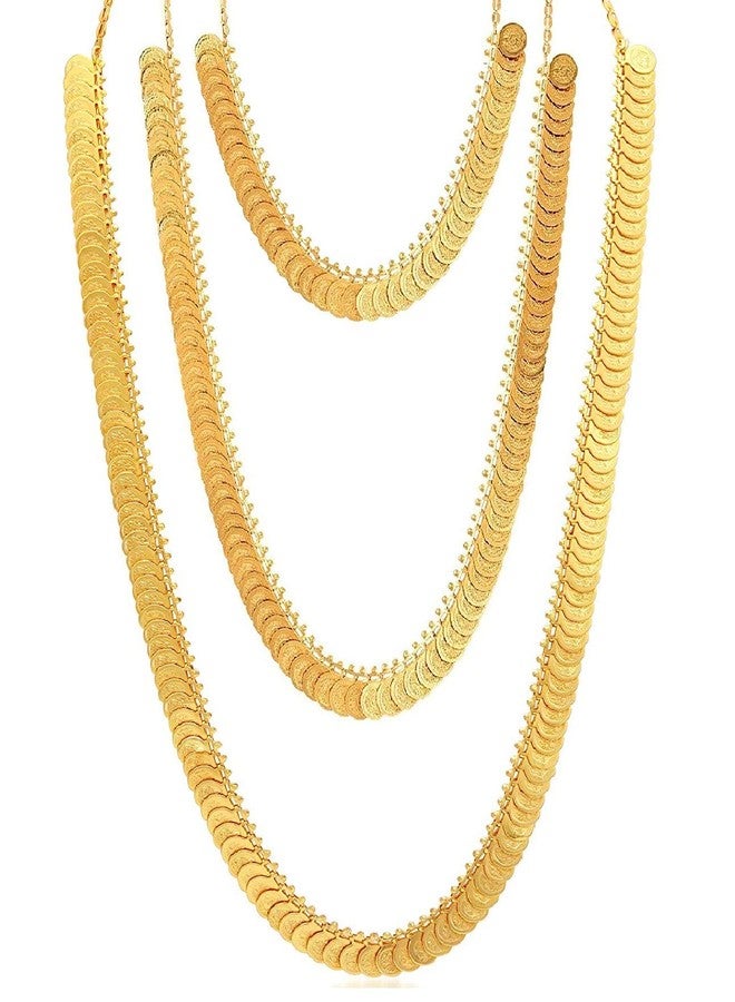 VAMA Fashions Laxmi kasulaperu Combo Lakshmi Necklace Set Dulhan Bridal Temple Jewellery Set for Women - Image 1