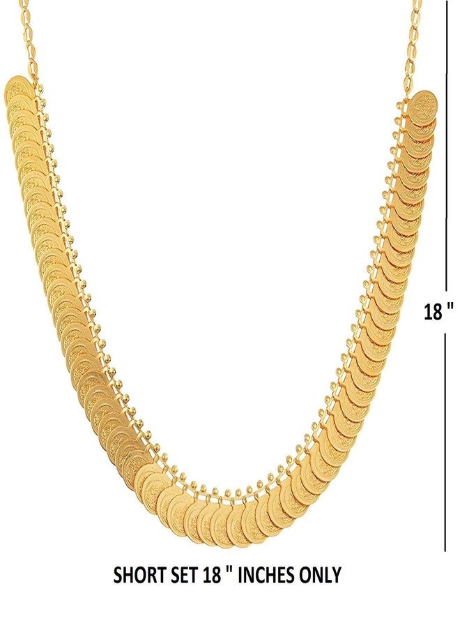 VAMA Fashions Laxmi kasulaperu Combo Lakshmi Necklace Set Dulhan Bridal Temple Jewellery Set for Women - Image 3