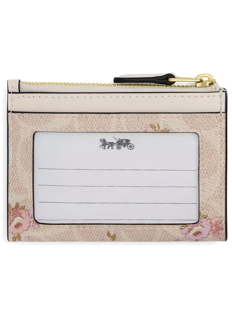 coachoutlet COACH Women's Signature Card Holder CAR16 - Gold/Sand Multi - Image 2