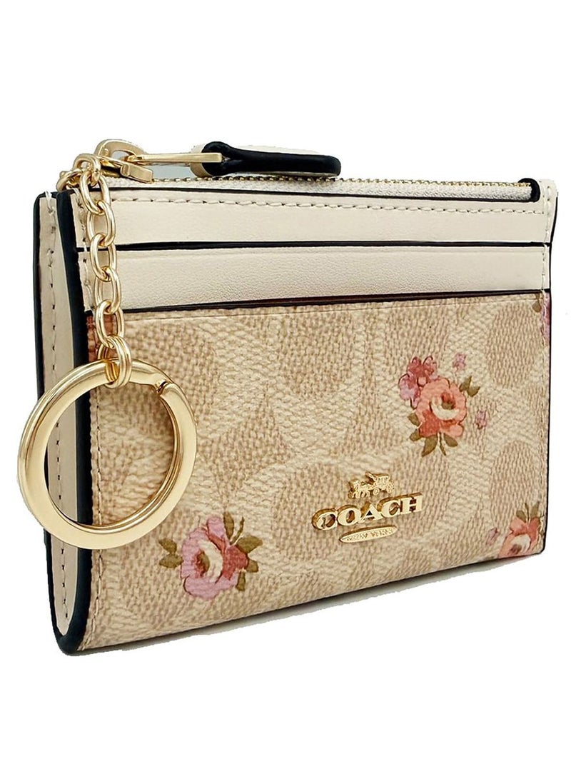 coachoutlet COACH Women's Signature Card Holder CAR16 - Gold/Sand Multi - Image 4