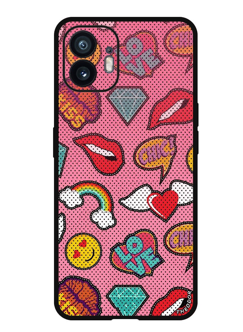 Theodor Protective Case Anti Scratch Shock Proof Bumper Cover For Nothing Phone (2) Love Signs - Image 1