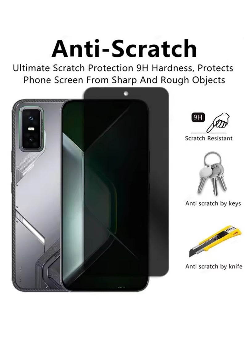 2 عبوات واقي شاشة خصوصية زجاج مقسى Infinix GT 30 Pro، شفافية عالية [خالي من الفقاعات] واقي شاشة خصوصية Infinix GT 30 Pro - Image 4