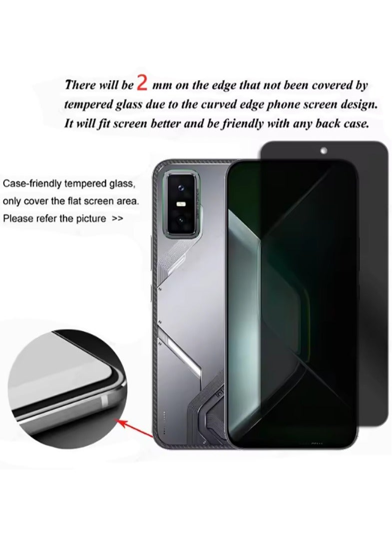 2 عبوات واقي شاشة خصوصية زجاج مقسى Infinix GT 30 Pro، شفافية عالية [خالي من الفقاعات] واقي شاشة خصوصية Infinix GT 30 Pro - Image 5