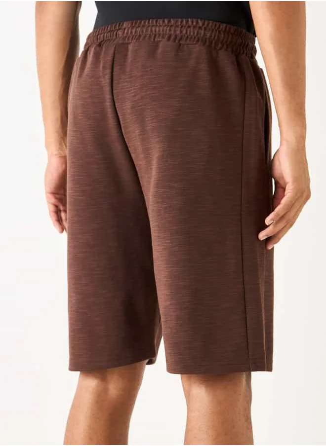 Kappa Kappa Textured Shorts with Drawstring Closure and Pockets