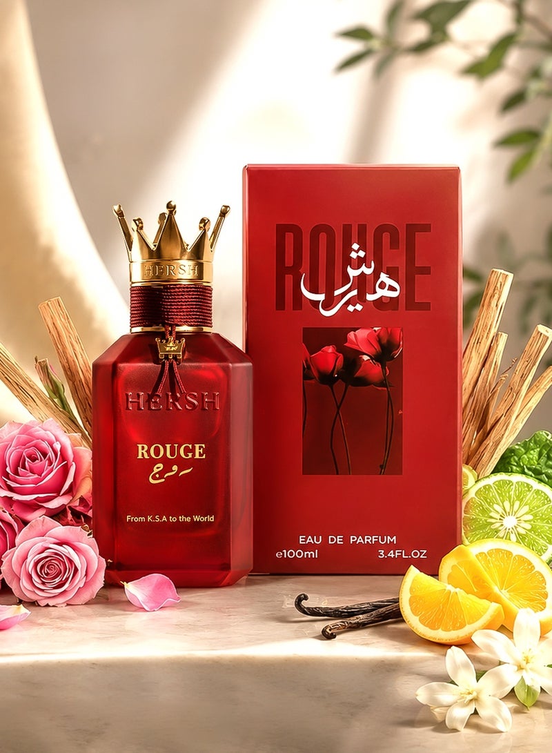 العز للعود هيرش روج من العز للعود أو دو بارفان 100 مل للجنسين | عطر زهري طويل الثبات - Image 5