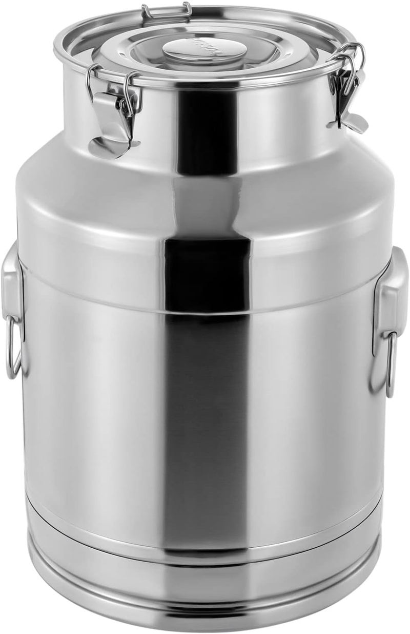 CHALIGHT 28L/7.39Gal Stainless Steel Milk Can 304 Stainless Steel Milk Jug Sealed Bucket Wine Pail Bucket Milk Can Liquid Storage Container w/Sealed Lid for Milk Wine Water Liquid - Image 1