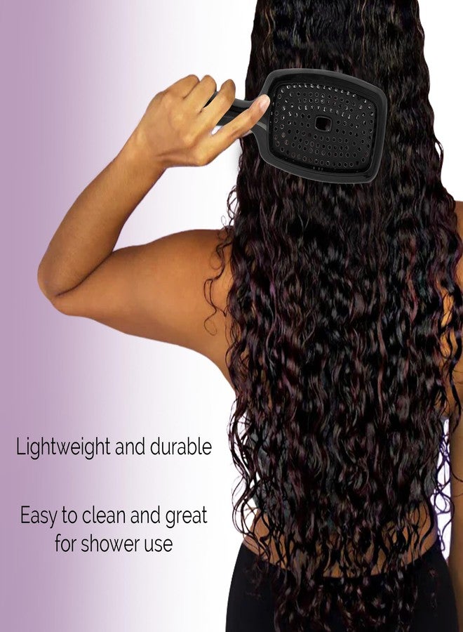 Curl Keeper Flexy Hair Brush, Purple - Detangling Hair Brush with Flexible Bristles for Shower Use, Combing Through Curls & Removing Tangles - Lightweight Hair Accessories for All Hair Type - Image 5