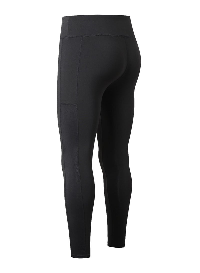 Loquat Women Quick Dry Breathable Elastic Yoga Pants Black  - Image 2