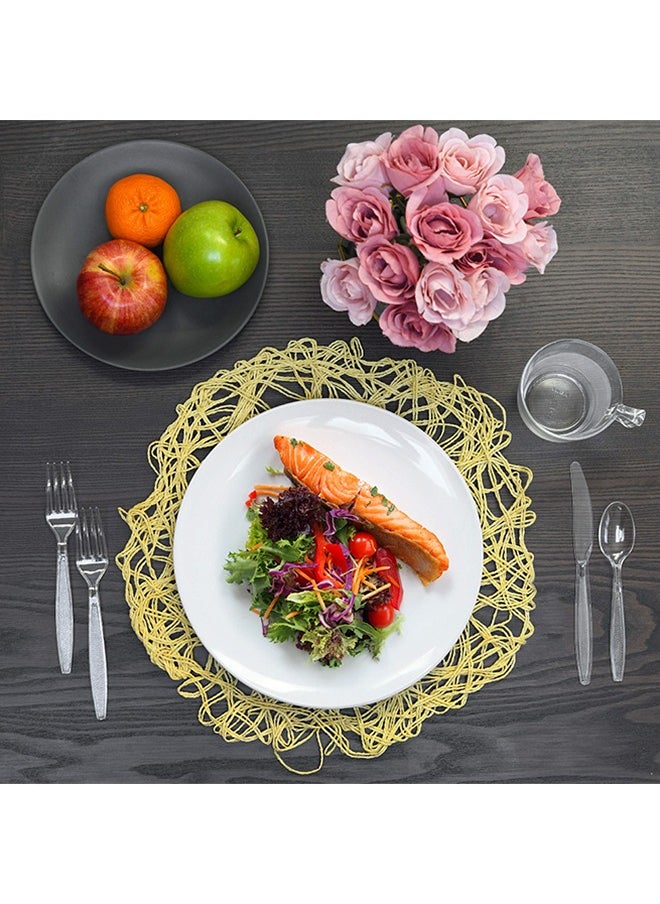 SNH Packing - Clear Plastic Knife Heavyweight Disposable Knife Heavy Duty Clear Cutlery Plastic Utensils Perfect For Parties And Restaurants 50 Pieces. - Image 1