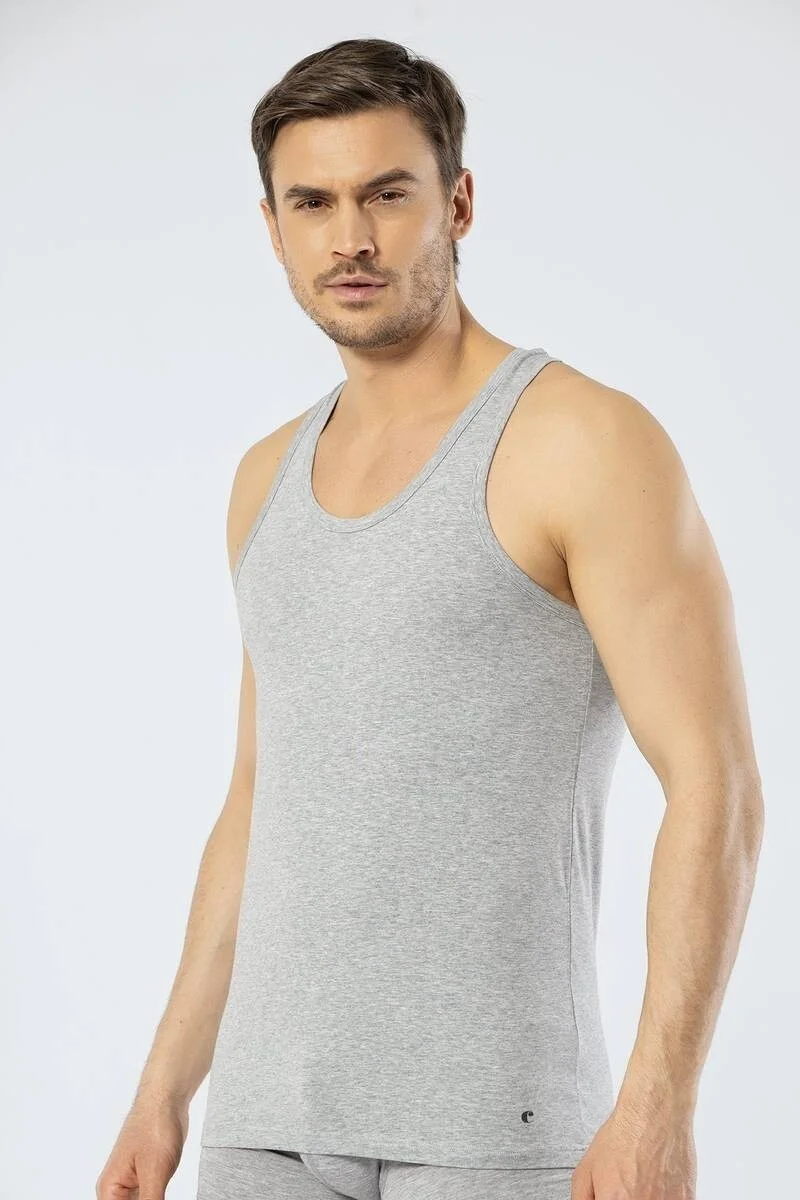 cacharel Men's Halter Neck Sports Undershirt Gray