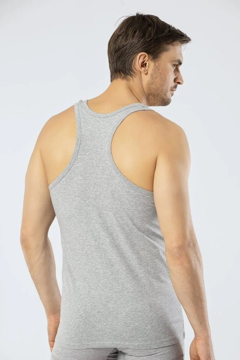 cacharel Men's Halter Neck Sports Undershirt Gray
