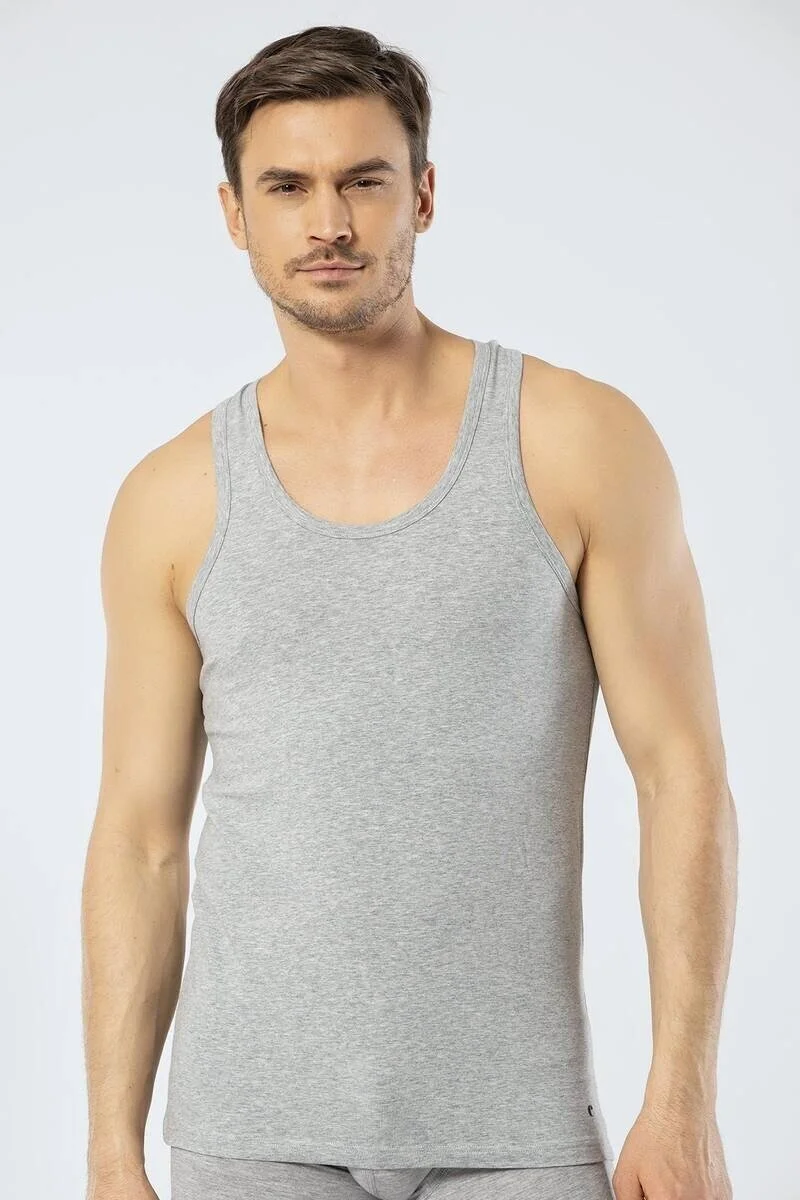 cacharel Men's Halter Neck Sports Undershirt Gray
